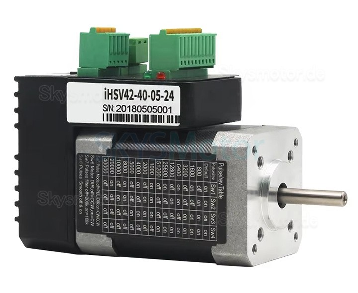 Nema 17 Integrierter AC Servomotor mit Steuerung JMC iHSV42-40-05-24 52W 24V 12,5Ncm 52000U/min